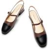C.Paravano Slingback Sandals Round Toe | Slingback for Women | Dress Shoes | Women’s Mary Jane | Low Block Heel(Brown)