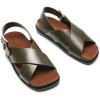 C.Paravano Women Sandals,Comfortable Dressy Flat Slides Summer Sandals with Arch Support for Walking Beach Casual Adjustable Buckle Slip-Ons Fashion Shoes (Army Grenn,Size 8)