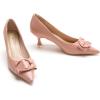 C.Paravano Womens Designer Pumps | Kitten Heels for Women | Low Heels | Heels for Women | Women Shoes Dressy(Pink)
