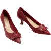 C.Paravano Womens Designer Pumps | Kitten Heels for Women | Low Heels | Heels for Women | Women Shoes Dressy(Red)