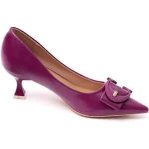 C.Paravano Womens Designer Pumps | Kitten Heels for Women | Low Heels | Heels for Women | Women Shoes Dressy(Purple)