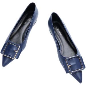 C.Paravano Women’s Flats | Pointed Toe Ballet Shoes | Work Shoes for Women | Comfortable Flats(Size 8.5,Navy)