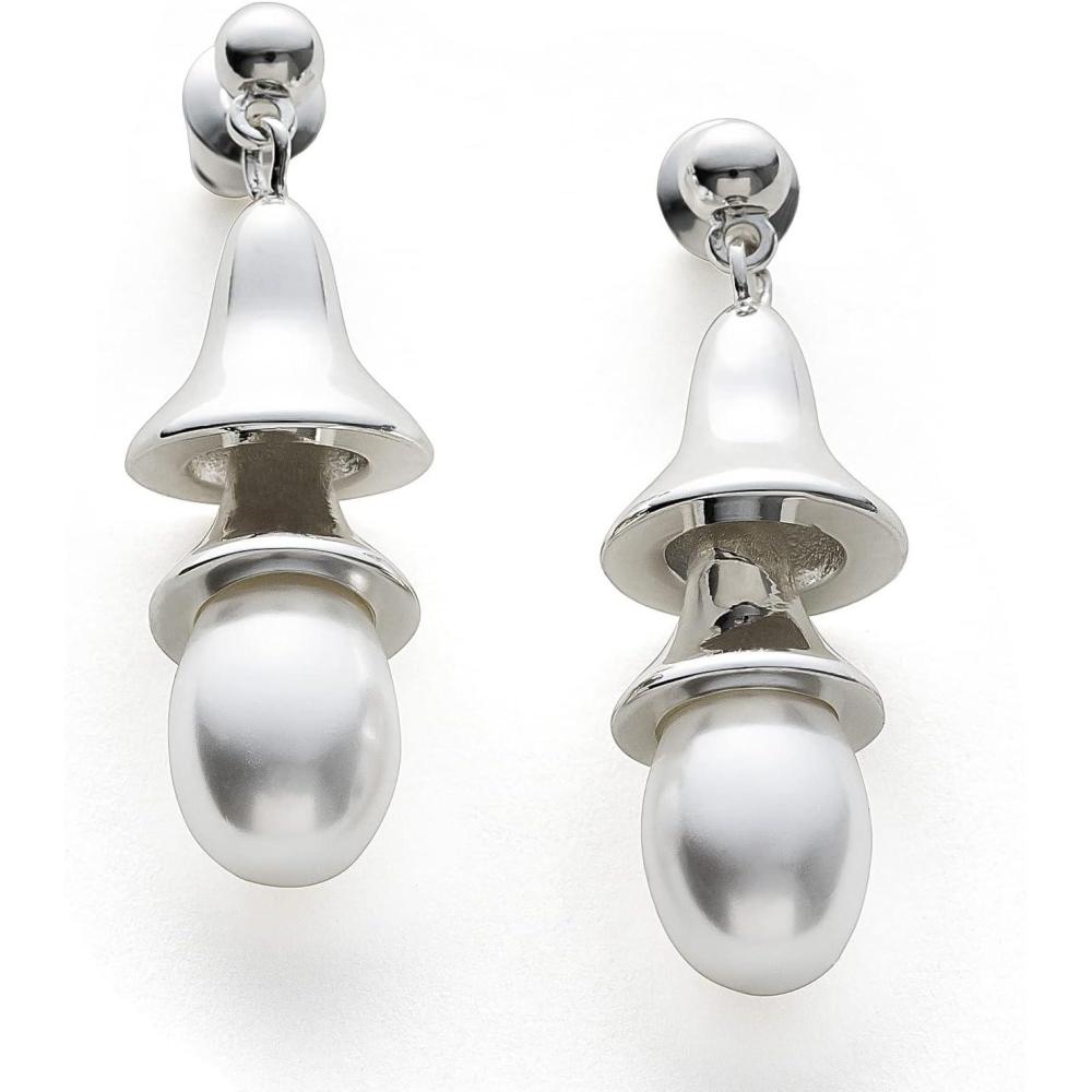 imageCParavano Gold Earrings Dangle Dangle Earrings Pearl Gold Wedding Earrings Gold 18K Gold Plated Earrings for Women 925 Sterling Silver Earrings for WomenEARRING5SILVER