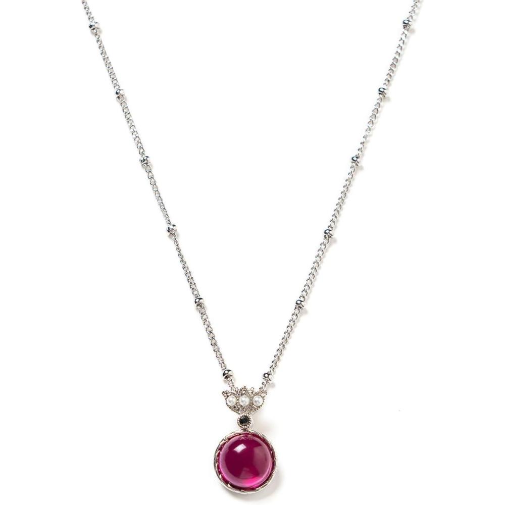 imageCParavano Necklaces for Women Gemstone Necklace 18K Necklace for Women Jewelry for Women Chain Necklace Pendant Necklace for Women Necklaces for HerF85Red