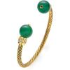 C.Paravano Bracelet for Women – Gold Plated Charm Bracelet, Best Friends Adjustable Boho Jewelry(F14-Green)