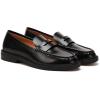 C.Paravano Genuine Leather Penny Loafers | Loafers for Women | Casual Slip On | Walking Flats Classic Driving Moccasins(Black)