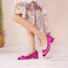 C.Paravano Low Heel Dress Shoes for Women | Elegant Slip On Heels with Bowknot | Comfortable Square Toe Pumps | Wedding Work Office Heeled Shoes(Hotpink, 38)
