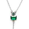C.Paravano Necklaces for Women | Gemstone Necklace | 18K Necklace for Women | Jewelry for Women | Chain Necklace | Pendant Necklace for Women | Necklaces for Her(F64-Green)
