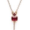 C.Paravano Necklaces for Women | Gemstone Necklace | 18K Necklace for Women | Jewelry for Women | Chain Necklace | Pendant Necklace for Women | Necklaces for Her(F65-Red)