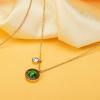 C.Paravano Necklaces for Women Jewelry Necklace Jewelry for Women Chain Necklace Pendant Necklace for Women(F46_Green)
