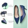 C.Paravano Womens Designer Pumps | Kitten Heels | Low Heels | Pumps Shoes Women | Pointed Toe(Size 8,Navy)