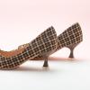 C.Paravano Womens Designer Pumps | Kitten Heels for Women | Low Heels | Heels for Women | Women Shoes Dressy(Brown Multi)