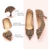 C.Paravano Womens Designer Pumps | Kitten Heels for Women | Low Heels | Heels for Women | Women Shoes Dressy(Brown Multi)
