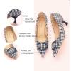 C.Paravano Womens Designer Pumps | Kitten Heels for Women | Low Heels | Heels for Women | Women Shoes Dressy(Houndstooth)