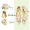 C.Paravano Womens Designer Pumps | Kitten Heels for Women | Low Heels | Heels for Women | Women Shoes Dressy(Pink Multi)