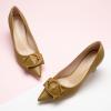 C.Paravano Womens Designer Pumps | Kitten Heels for Women | Low Heels | Heels for Women | Women Shoes Dressy(Straw)