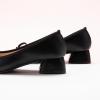 C.Paravano Women’s Pump | Square Toe Low Block Heels | Closed Toe Chunky Heels | Leather Low Heel Pumps | Dress Wedding Shoes(Black)