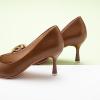 C.Paravano Women’s Pumps | Women Heels Closed Toe | Pumps Shoes Women | Chic Pointed Toe Design | Comfort Heels (Brown,Size 9)