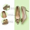 C.Paravano Women’s Pumps | Women Heels Closed Toe | Pumps Shoes Women | Chic Pointed Toe Design | Comfort Heels(Camel,Size 8)