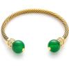 C.Paravano Bracelet for Women – Gold Plated Charm Bracelet, Best Friends Adjustable Boho Jewelry(F14-Green)
