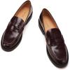C.Paravano Genuine Leather Penny Loafers | Loafers for Women | Casual Slip On | Walking Flats Classic Driving Moccasins(Burgundy)