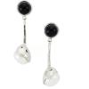 C.Paravano Gold Earrings Dangle Dangle Earrings Pearl Gold Wedding Earrings Gold 18K Gold Plated Earrings for Women 925 Sterling Silver Earrings for Women(F9-Silver)