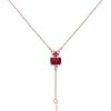 C.Paravano Necklaces for Women | Gemstone Necklace | 18K Necklace for Women | Jewelry for Women | Chain Necklace | Pendant Necklace for Women | Necklaces for Her(F65-Red)