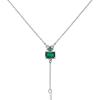 C.Paravano Necklaces for Women | Gemstone Necklace | 18K Necklace for Women | Jewelry for Women | Chain Necklace | Pendant Necklace for Women | Necklaces for Her(F64-Green)