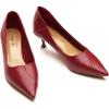 C.Paravano Pumps Women Pointed Toe Kitten Heel Pump Wedding Shoes Dressy Work Casual Low Heel Work Shoes for Office Wear(Red D3)
