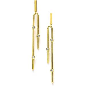 C.Paravano Gold Earrings Dangle Dangle Earrings Pearl Gold Wedding Earrings Gold 18K Gold Plated Earrings for Women 925 Sterling Silver Earrings for Women(EARRING_50)