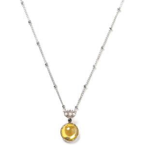 C.Paravano Necklaces for Women | Gemstone Necklace | 18K Necklace for Women | Jewelry for Women | Chain Necklace | Pendant Necklace for Women | Necklaces for Her(F86-Yellow)
