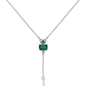 C.Paravano Necklaces for Women | Gemstone Necklace | 18K Necklace for Women | Jewelry for Women | Chain Necklace | Pendant Necklace for Women | Necklaces for Her(F64-Green)