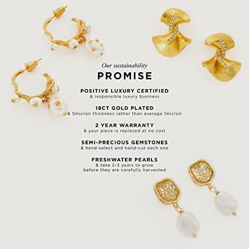 imageCParavano 18K Gold Earrings Studs Stud Earrings for Women Hypoallergenic Earring for Women Flatback Stud Earrings Stud Earrings GoldEARRING34