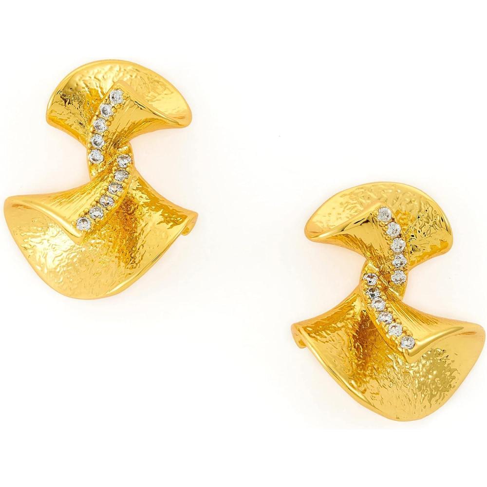 imageCParavano 18K Gold Earrings Studs Stud Earrings for Women Hypoallergenic Earring for Women Flatback Stud Earrings Stud Earrings GoldEARRING4
