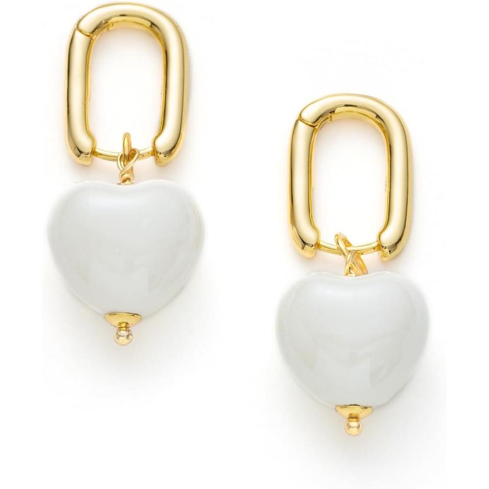 imageCParavano 18K Gold ampamp Sterling Silver Hoop Earrings for WomenEARRING31WHITE