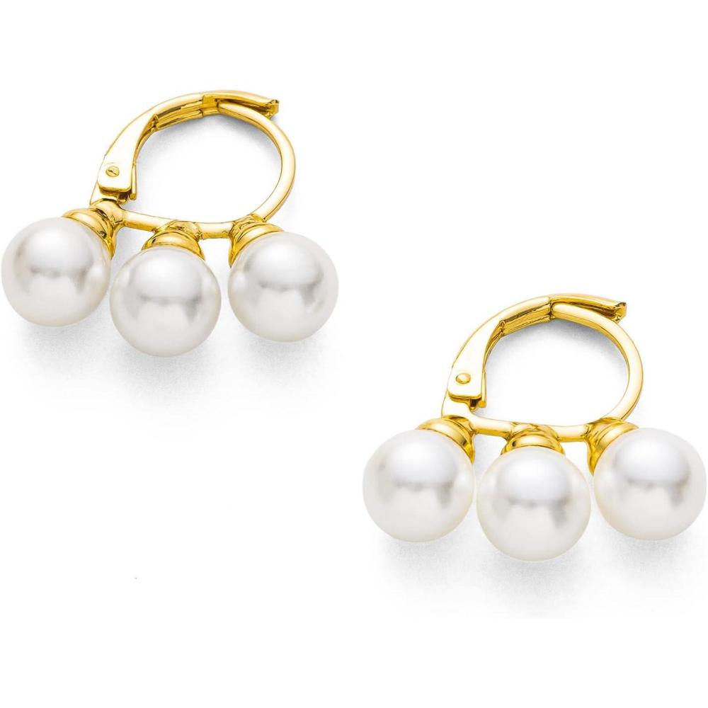 imageCParavano 18K Gold ampamp Sterling Silver Hoop Earrings for WomenEARRING35GOLD