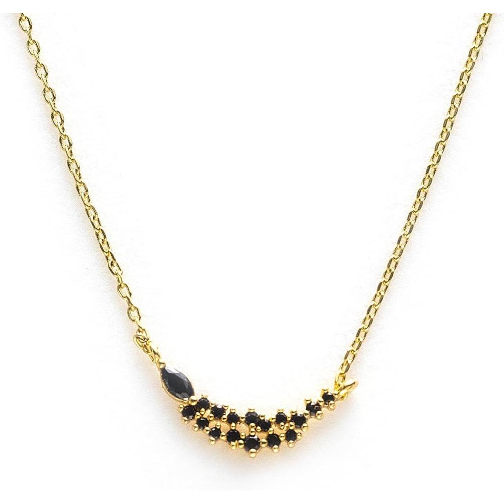 imageCParavano Necklaces for Women Jewelry Necklace 18K Necklace for Women Jewelry for Women Chain Necklace Pendant Necklace for Women Necklaces for Her Gemstone NecklaceF63Black