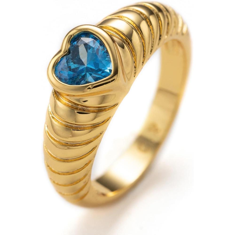 imageCParavano Rings for Women Womens Rings Size 6 7 8 Gold Plated Rings Fashion Rings for Women Statement Rings for Women Stackable Rings for WomenRING15