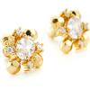 C.Paravano 18K Gold Earrings Studs Stud Earrings for Women Hypoallergenic Earring for Women Flatback Stud Earrings Stud Earrings Gold(EARRING_3)