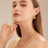 C.Paravano 18K Gold Earrings Studs Stud Earrings for Women Hypoallergenic Earring for Women Flatback Stud Earrings Stud Earrings Gold(EARRING_4)