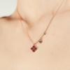 C.Paravano Necklaces for Women | Jewelry | Necklace | 18K Necklace for Women | Jewelry for Women | Chain Necklace | Pendant Necklace for Women | Necklaces for Her | Gemstone Necklace(F78-Red)