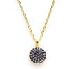 C.Paravano Necklaces for Women | Jewelry | Necklace | 18K Necklace for Women | Jewelry for Women | Chain Necklace | Pendant Necklace for Women | Necklaces for Her | Gemstone Necklace(F73-Blue)