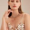 C.Paravano Pearl Necklaces for Women Pearl Choker Necklace 18K Gold Plated Chain Necklace Necklaces Pearl Real Pearl Necklace Long Pearl Necklace Pearl Necklace(NECKLACE-F24)
