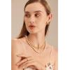 C.Paravano Pearl Necklaces for Women Pearl Choker Necklace 18K Gold Plated Chain Necklace Necklaces Pearl Real Pearl Necklace Long Pearl Necklace Pearl Necklace(F-27)