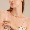 C.Paravano Pearl Necklaces for Women Pearl Choker Necklace 18K Gold Plated Chain Necklace Necklaces Pearl Real Pearl Necklace Long Pearl Necklace Pearl Necklace(NECKLACE-F19)