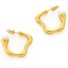 C.Paravano 18K Gold & Sterling Silver Hoop Earrings for Women(EARRING_1)