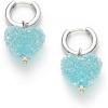 C.Paravano 18K Gold & Sterling Silver Hoop Earrings for Women(EARRING_32_BLUE)