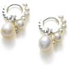 C.Paravano 18K Gold & Sterling Silver Hoop Earrings for Women(EARRING_41_SILVER)