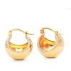 C.Paravano 18K Gold & Sterling Silver Hoop Earrings for Women(EARRING_66_GOLD)