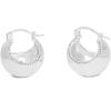 C.Paravano 18K Gold & Sterling Silver Hoop Earrings for Women(EARRING_66_SILVER)